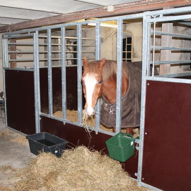 Løsdrift front til heste med dør til højre 4 meter